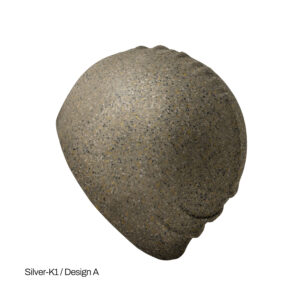 Silver recycled silicone swimming cap with multi color sprinkles