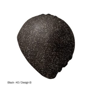 Black recycled silicone swimming cap with white sprinkles