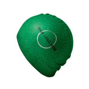 Green recycled silicone swimming cap with custom printed logo